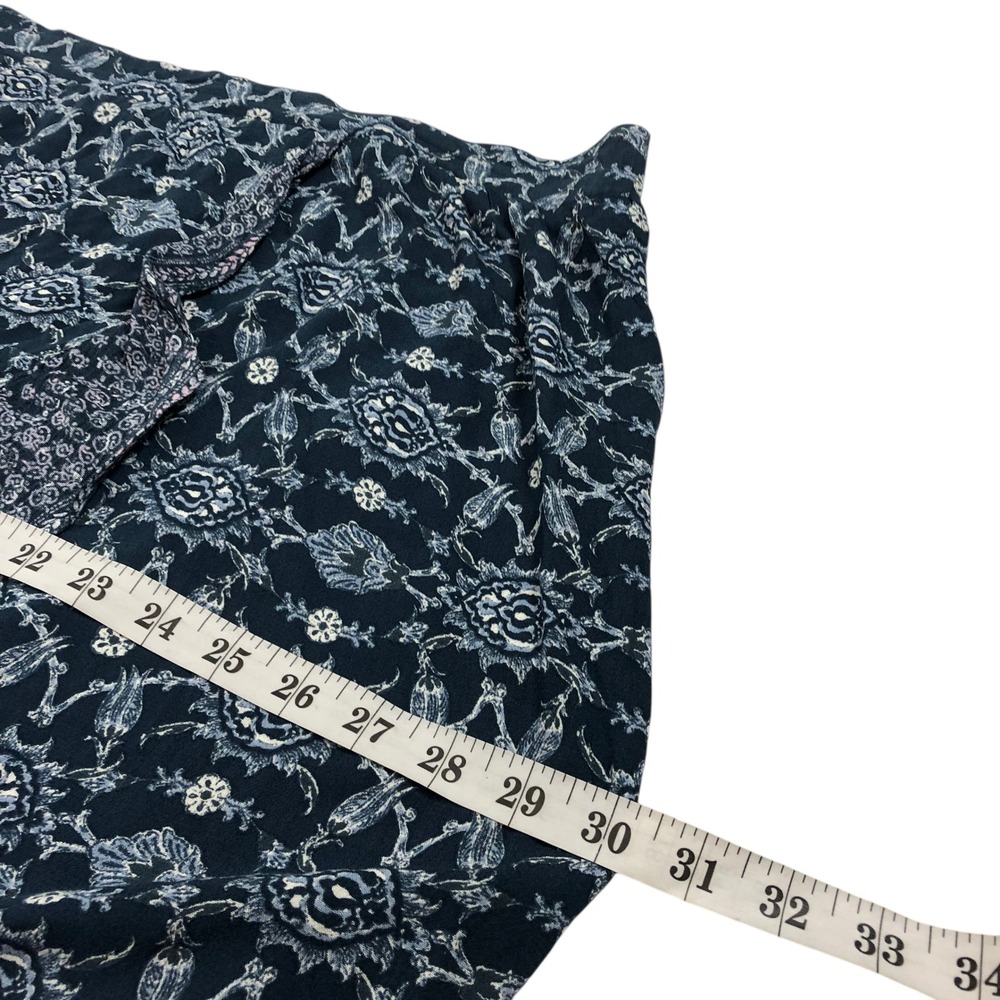 Knox Rose Boho Floral Ruffle High Low Maxi Skirt XXL Festival Hippie Navy Blue - Picture 11 of 12